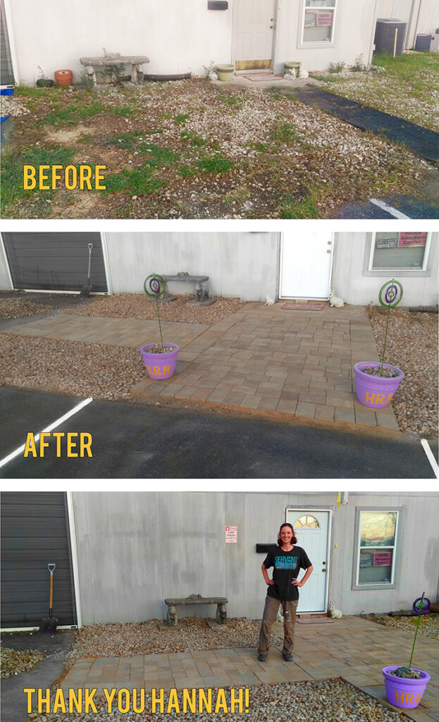Thank you, Hannah, for our lovely new landscaping.