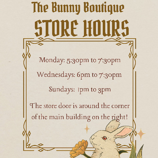 Bunny Boutique 2023 Hours