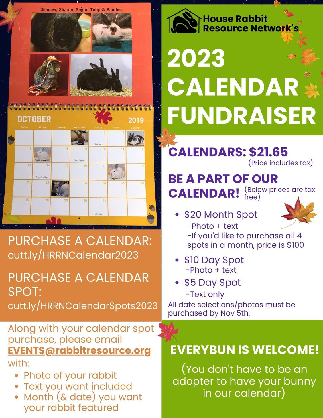 2023 Calendar Fundraiser Information